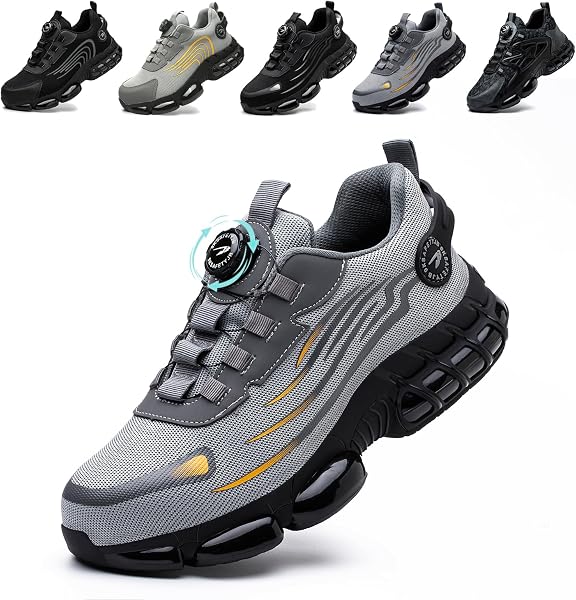 Scarpe Antinfortunistiche Uomo Donna Scarpe da Lavoro Traspiranti Leggere Comode con Punta in Acciaio 36-46 EU - 1