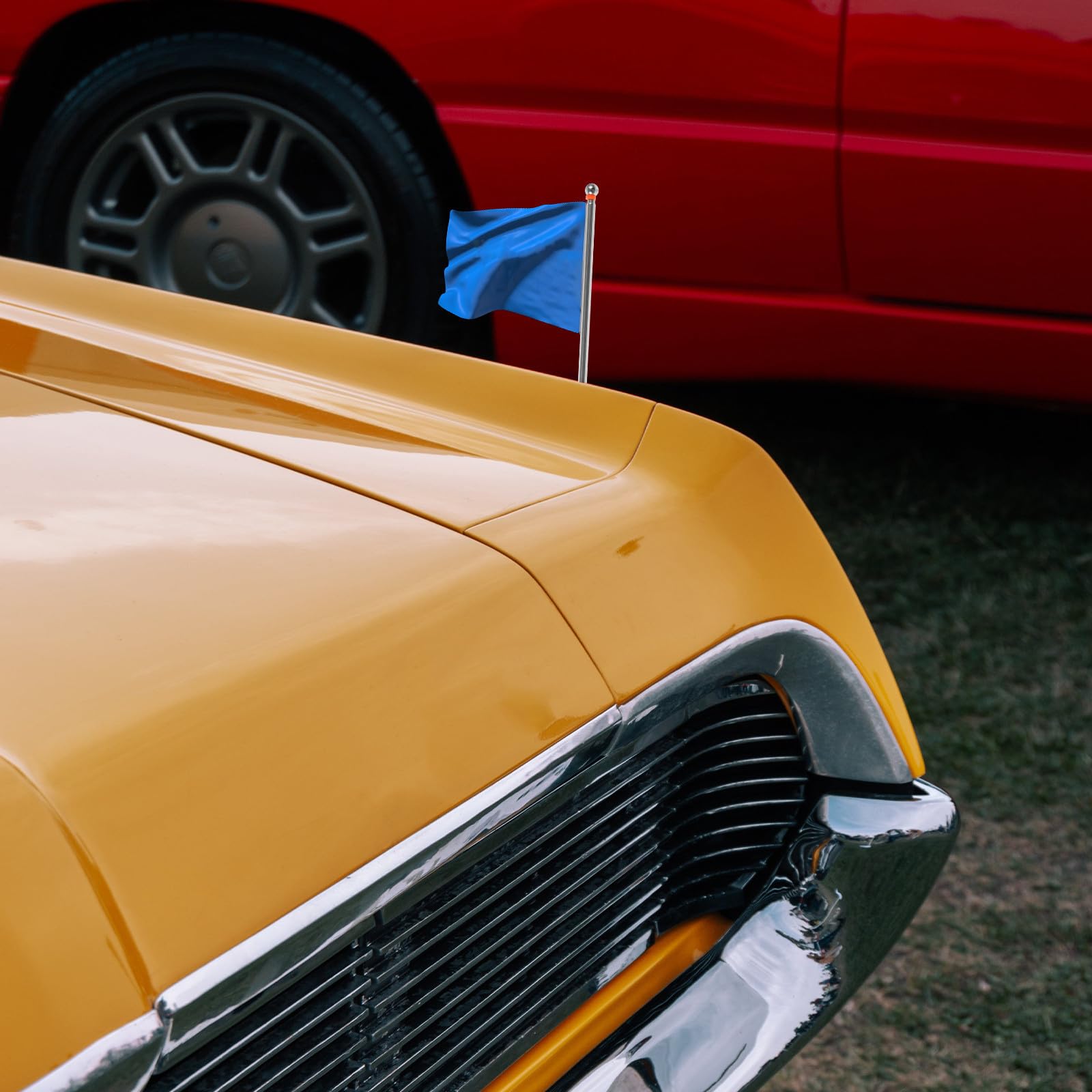 DOITOOL Supporto Magnetico Facile da Installare Bianco in Acciaio Inossidabile senza Lasciare Tracce per Asta Portabandiera Auto per Uso Esterno e Feste