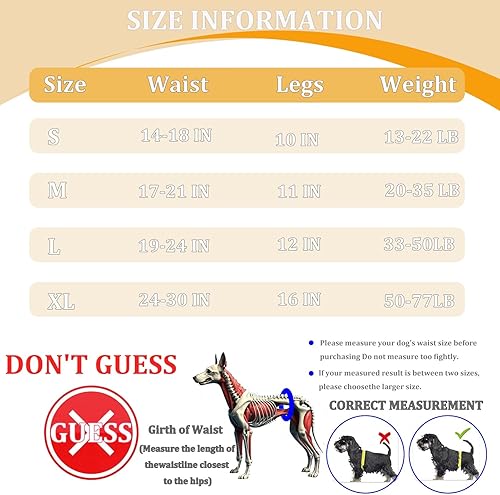 Miniatura 2 de Arneses tipo halter para perros, arnés de elevación ajustable para perros grandes, cabestrillo para perros medianos, soporte de pierna trasera para