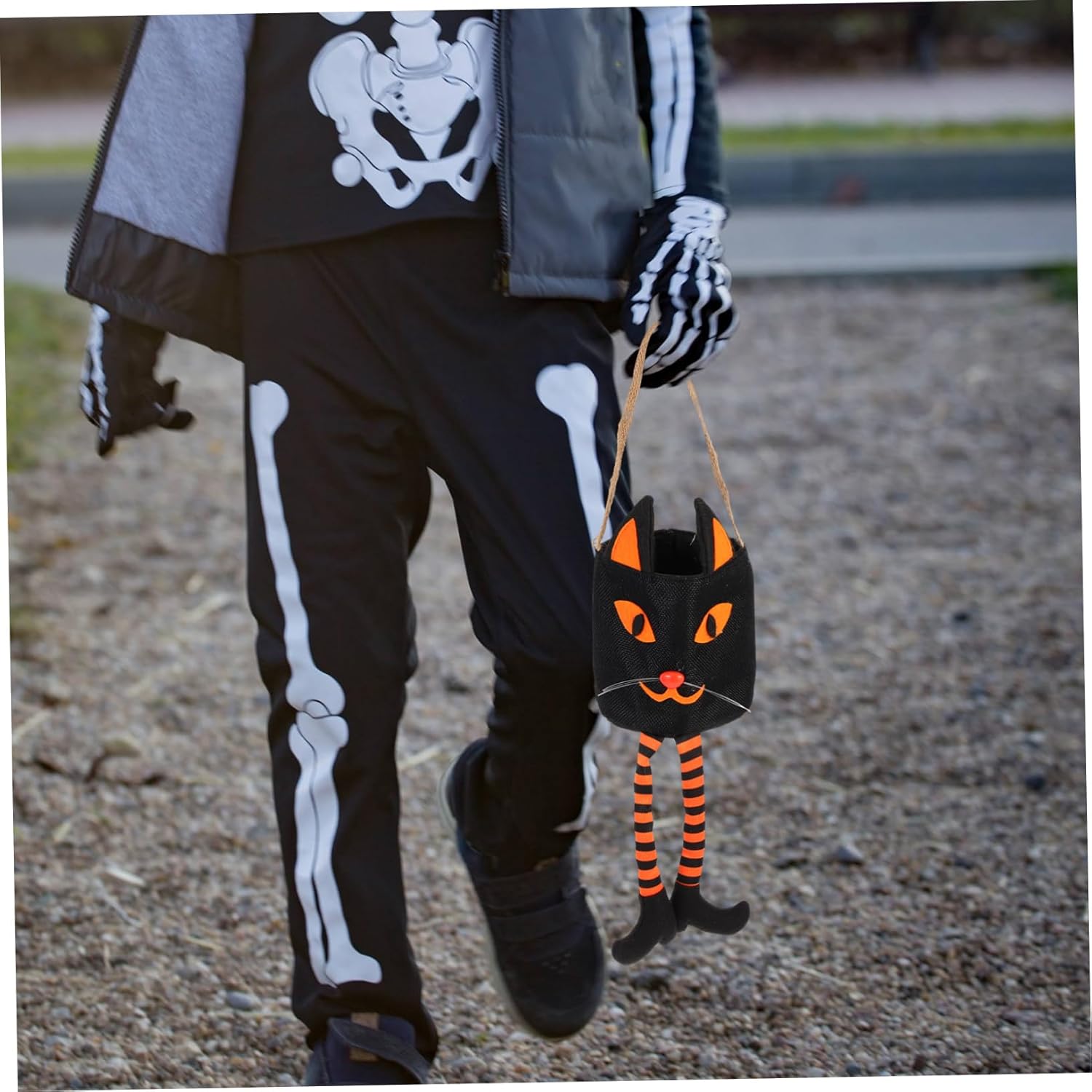 BESTOYARD 5pcs Pumpkin Bag with Legs Trick or Treat Bags Halloween Buckets for Thanksgiving Candy Bags Tote Bags Upholstery Supplies Snacks for Trick or Tricky Supplies