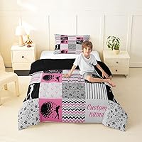 Vista 23 de Erosebridal Juego de ropa de cama personalizado con diseño de carrera de barril, colcha occidental a cuadros, juego de edredón con estrellas