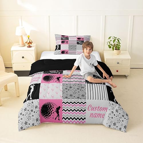 Miniatura 23 de Erosebridal Juego de ropa de cama personalizado con diseño de carrera de barril, colcha occidental a cuadros, juego de edredón con estrellas