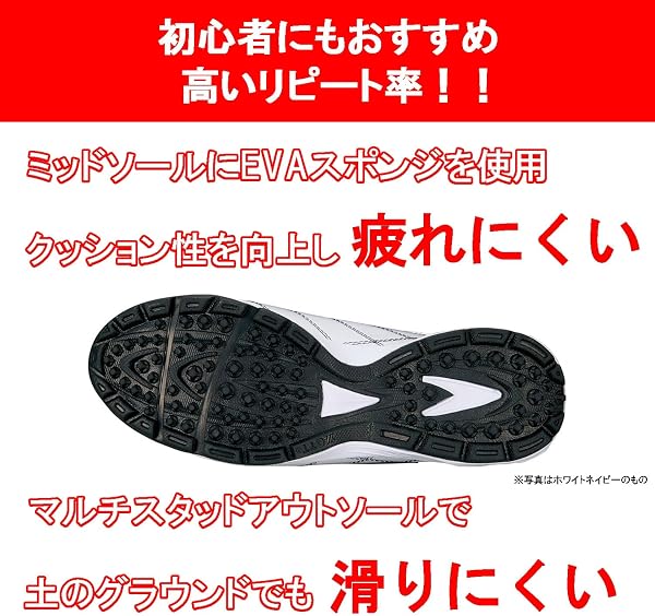 ゼット(ZETT) 野球 トレーニングシューズ ホワイト×ホワイト/ホワイト×ネイビー 19.0~28.5cm BSR8017G/BSR8017C - 4