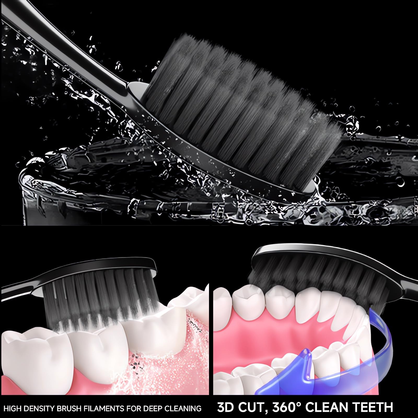 Confezione da 50 spazzolini monouso di alta qualità, confezionati singolarmente, spazzolini da denti per bambini, spazzolini da denti con setole morbide medie, manico ergonomico, perfetti per