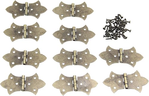 Bisagras decorativas antiguas de bronce con diseño de grabado de bronce para cajas de joyería de estilo retro vintage cajas de madera, gabinetes,