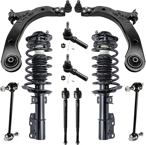 Miniatura 350 de Detroit Axle - Kit de puntales delanteros de 6 piezas para Chevrolet Aveo Aveo5 Pontiac G3 Wave, barra estabilizadora, varillas de acoplamiento