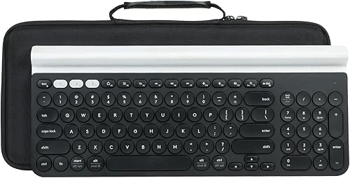 Miniatura 5 de Khanka - Funda de viaje rígida de repuesto para teclado inalámbrico multidispositivo Logitech K780