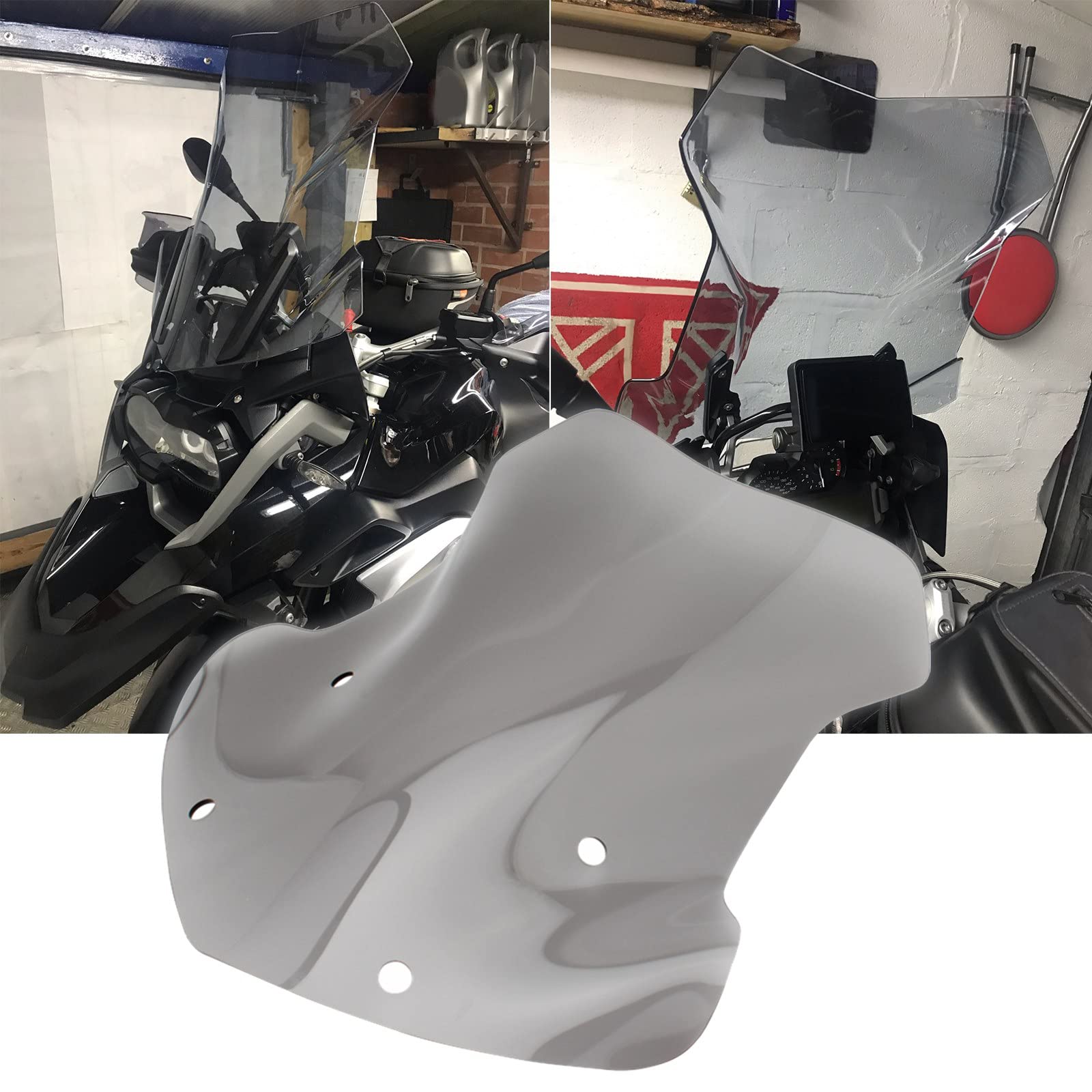 FINMOKAL Motorrad-Windschutzscheibe Für BMW R1200GS/1250GS – Schwarz, Aus Acryl, Windabweisend
