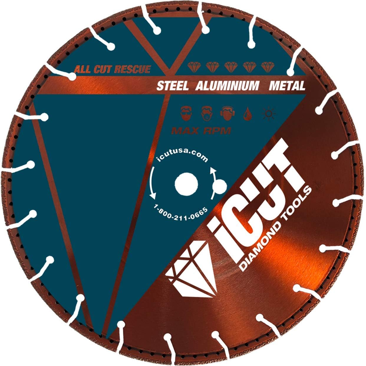 12 Inch ALL-CUT Rescue Demolition Blade for use on Rebar, Steel, Aluminum, Metal - 12" x .142 x 20mm
