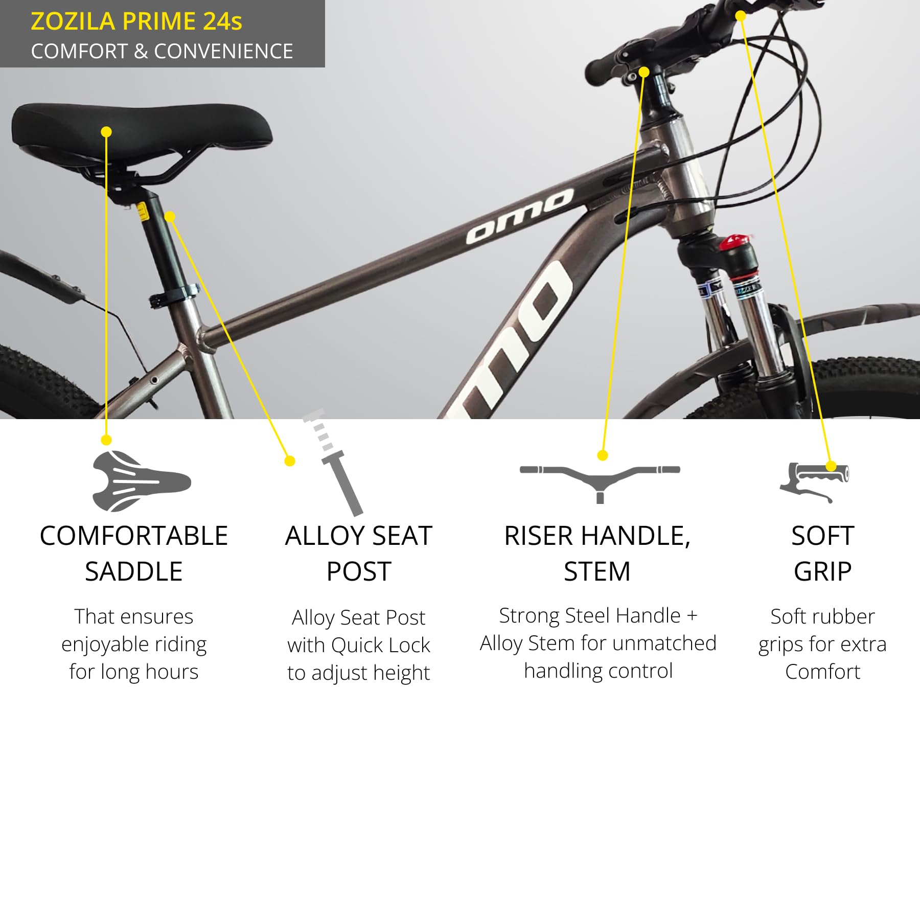 Buy omo Zozila Pro | MTB Mountain Cycle | 27 Speed Shimano Gears