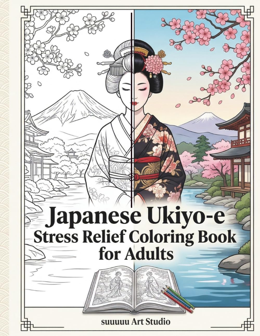 Japanese Ukiyo-e Stress Relief Coloring Book for Adults (Ukiyo-e Coloring Book Series)