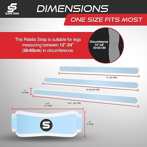 Miniatura 4 de Sleeve Stars - Rodillera de soporte para tendón rotuliano de marca sueca para mujeres y hombres, rodillera Osgood Schlatter eficaz para jóvenes y