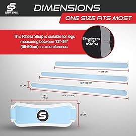 Sleeve Stars Swedish Brand Patellar Tendon Support Strap for Women & Men Effective Osgood Schlatter Knee Brace Youth & Kids Knee Brace with 3 Adjustable Length fits 12-24 (Pair/Light Blue/Adult)