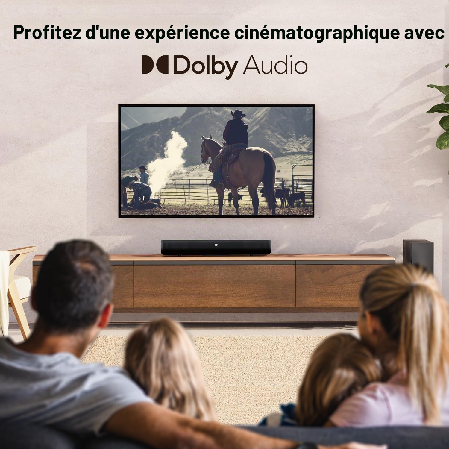 Creative Stage Pro Barre de Son 2.1 avec Dolby Audio, HDMI, Bluetooth 5.3, USB Audio, pour TV, PC et Mobile