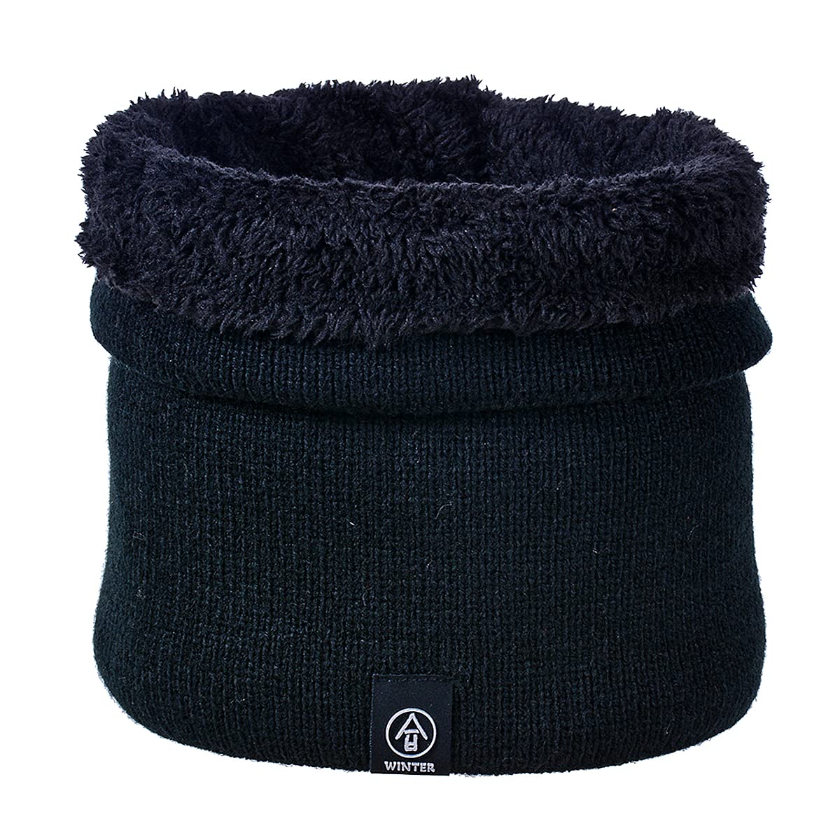 Bufanda de lana aislante térmica con forro polar para invierno 7