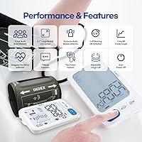 Vista 4 de HuBDIC HubiCare Bluetooth Blood Pressure Monitor, FSA, Adjustable XL Large Cuff, Potable Digital BP Measuring Machine for Home Use, Connection with