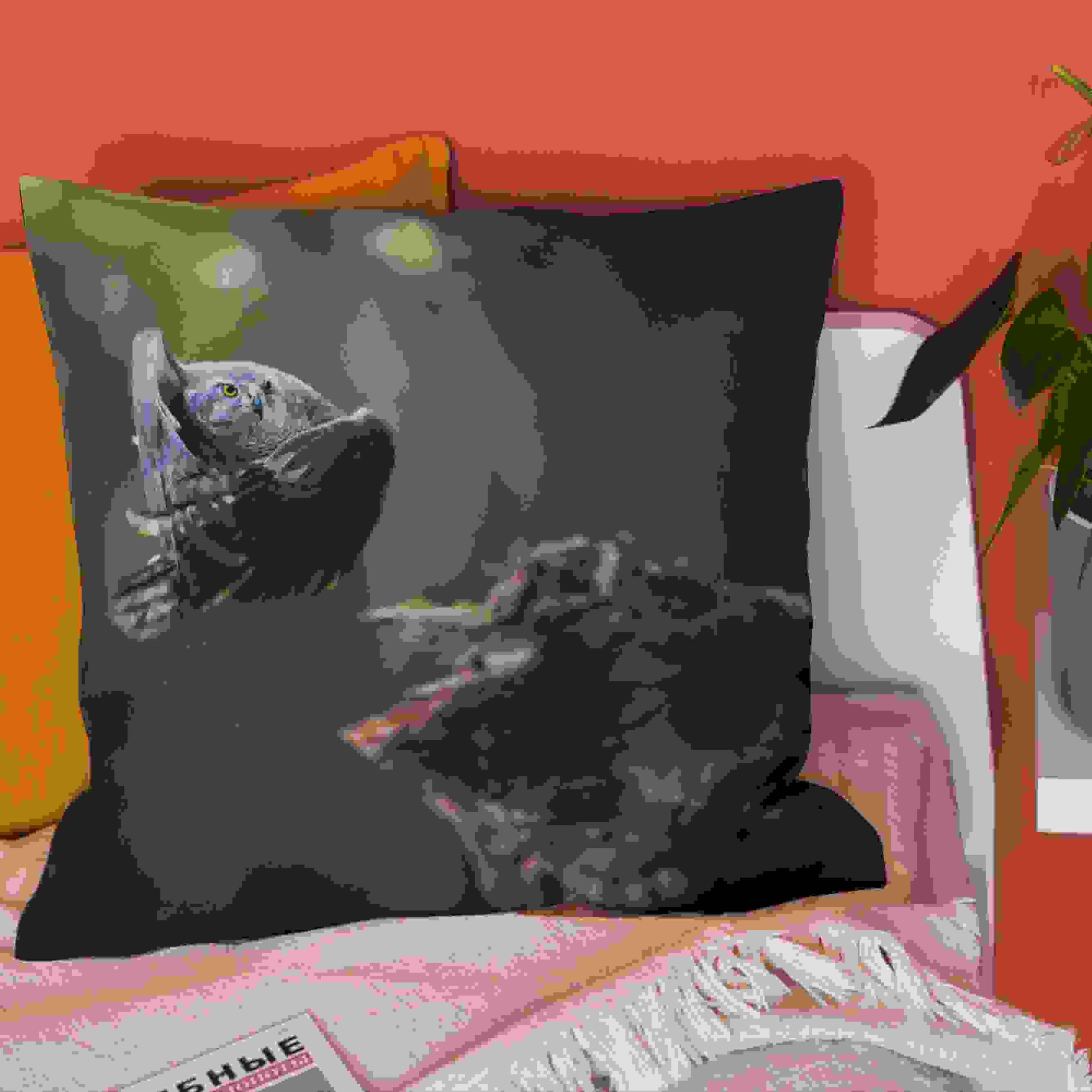 Lino Fodere per Cuscini Dondolo Federe Cuscino Letto Matrimoniale Fantasia Cotone 50x50cm, Aquila Federa Cuscini per Divano Copricuscino Grande Divano da Salotto 4Pcs