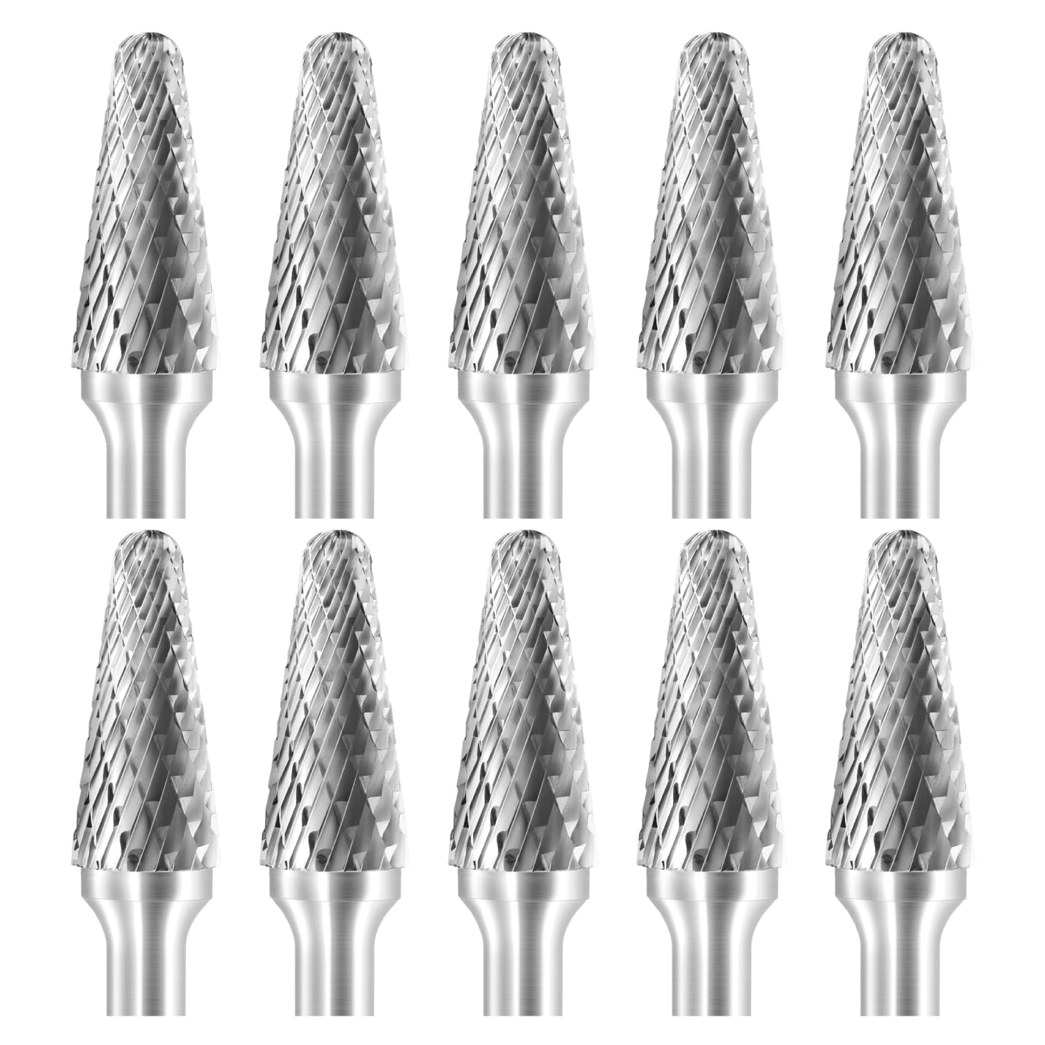 SL-4 Tungsten Carbide Burr Rotary File Taper Shape with Radius End Double Cut with 1/4" Shank for Die Grinder Drill Bit — Amazon image 9