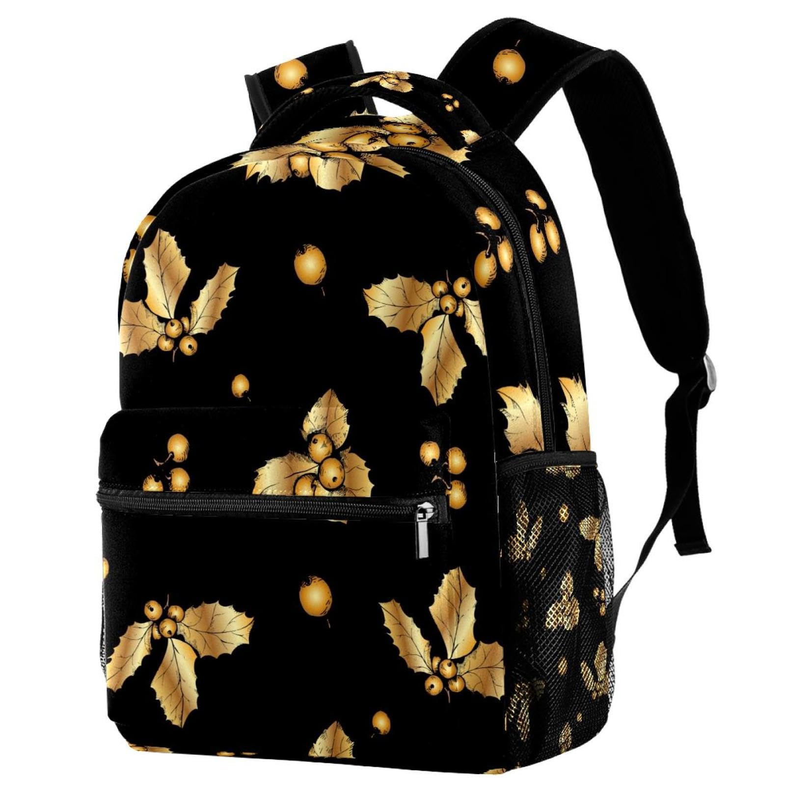 Sac à dos de Noël pour femme motif houx format compact 40cm