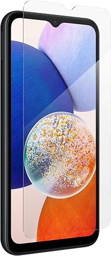 Zagg InvisibleShield Glass Elite - Protector de pantalla diseñado para Samsung Galaxy A14 5G, resistente a impactos y arañazos, fabricado con bordes