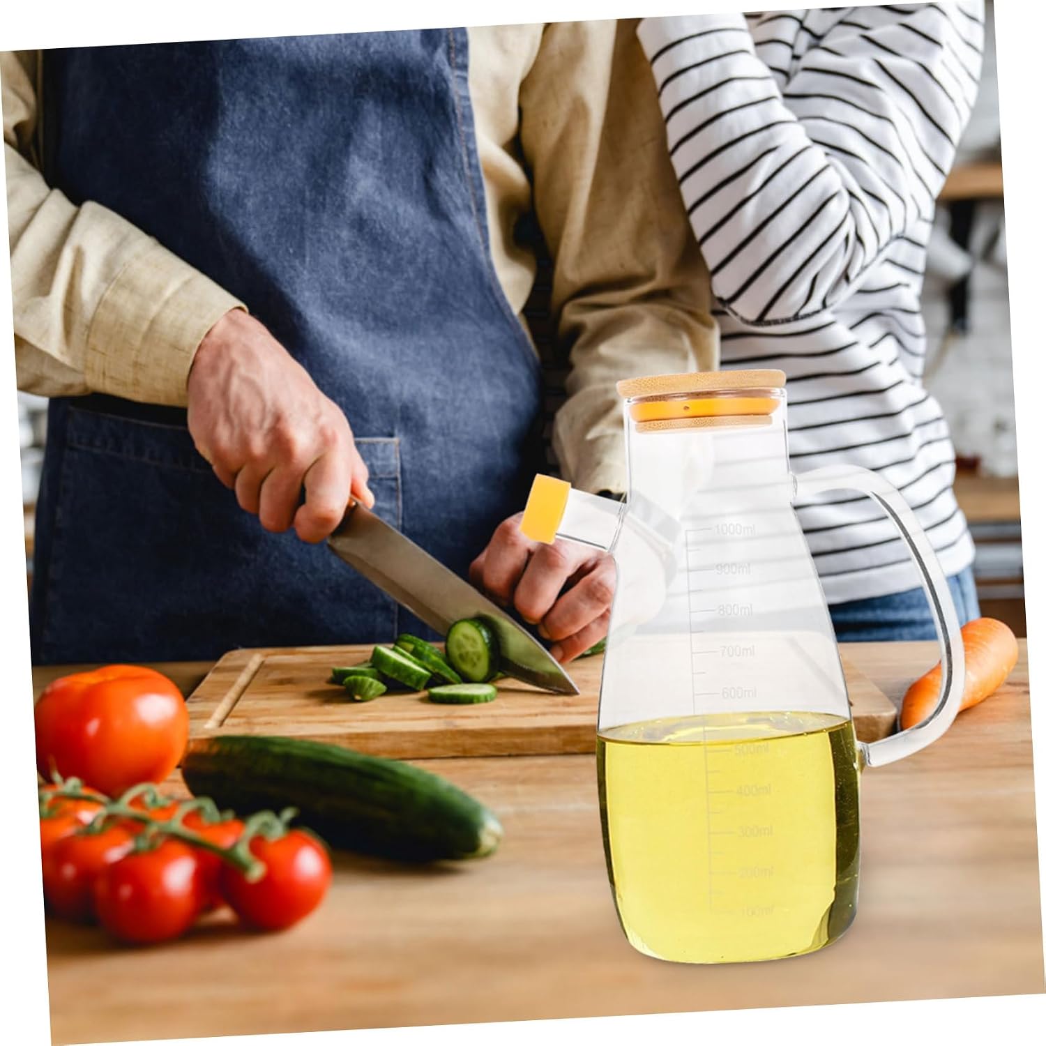 Alipis 1pc Capacity Oil Dispenser Bottle Olive Oil Sprayer Glass Jar Lid Easy to Use