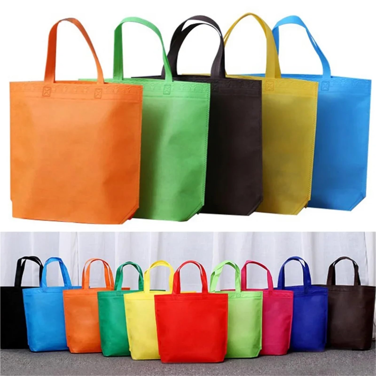 Bolsas De Tela Bolso de Compras de Tela de algodón de Lona Grande Reutilizable for Mujer, Bolso de Hombro, Estuche no Tejido, Organizador multifunción, 4 Uds.(Dark Green,36x45cm)