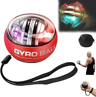 Ejercitador de muñeca Vital con Luces LED de Colores, ejercitador de antebrazo giroscópico de Inicio automático, para muñeca, Brazos, Dedos, fortalecimiento y Entrenamiento de músculos
