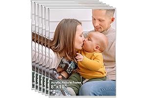 8x10 Picture Frames, High Transparent Clear Acrylic 8x10 Frame Set for Displaying...