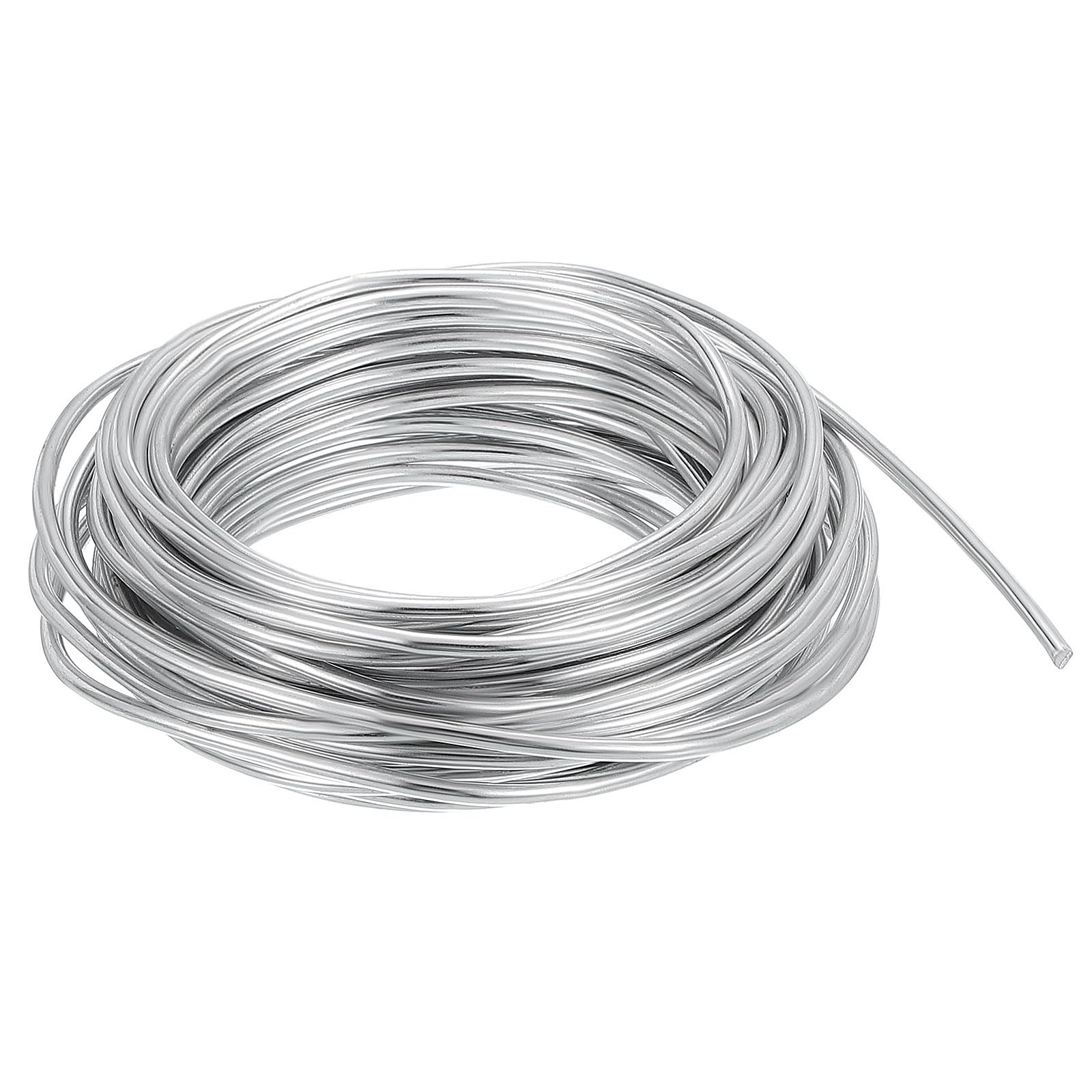 PATIKIL 3.5mm Bonsai Training Wire, 1 Roll Floral Wire Stems Anodized Aluminum Tree Wire 32.8 Feet Total for Gardening Branch Fixing, Silver