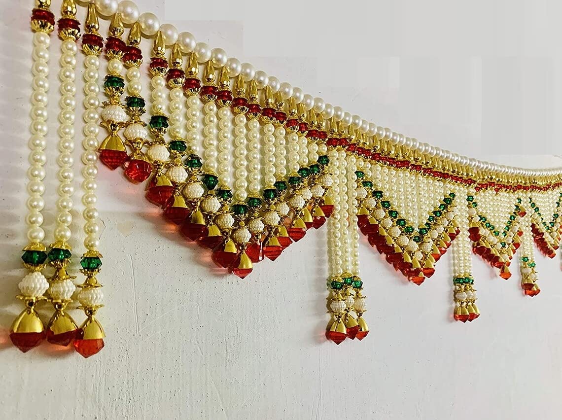 Crystal Moti Pearl Handmade Main Door Hanging Bandhanwar Toran (4 Feet), 122 CM (B0C24NKLHK) Amazon Price History, Amazon Price Tracker