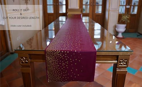 Miniatura 28 de Neatiffy Rollo de mantel de plástico desechable de 54 pulgadas x 100 pies con cortador deslizante Cubierta impermeable para mesas rectangulares