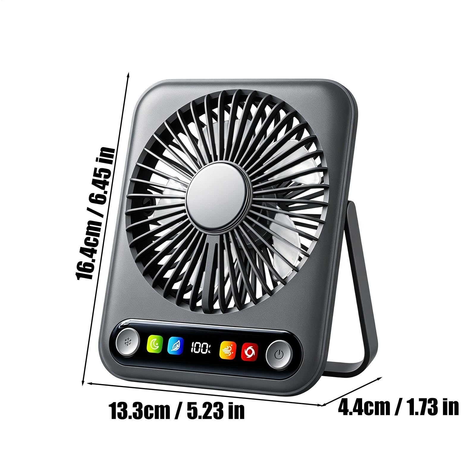 Ventilatore Da Scrivania E Silenzioso Display Digitale 100 Velocità 3000mAh