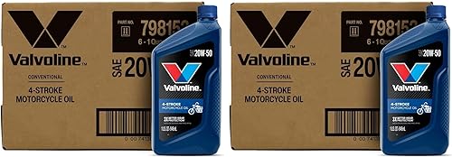 Vista 50 de Valvoline - Aceite sintético para motor de 4 tiempos SAE 10W-40, 1 cuarto, caja de 6