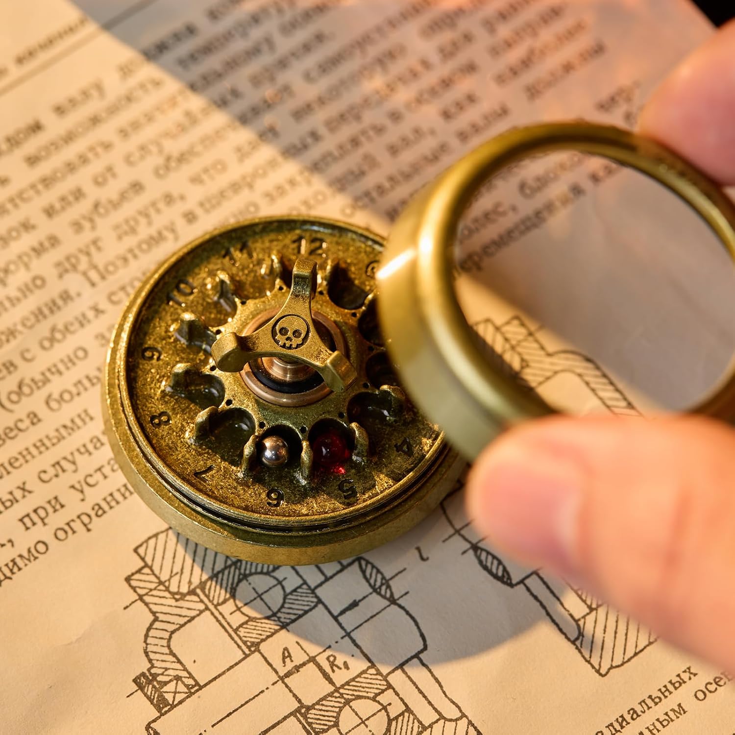 HAMMERSMITH Carnival Pocket Roulette - Adult Stress Relief Fidget Spinner, Premium EDC Toy（Neo && Bronze-Style）