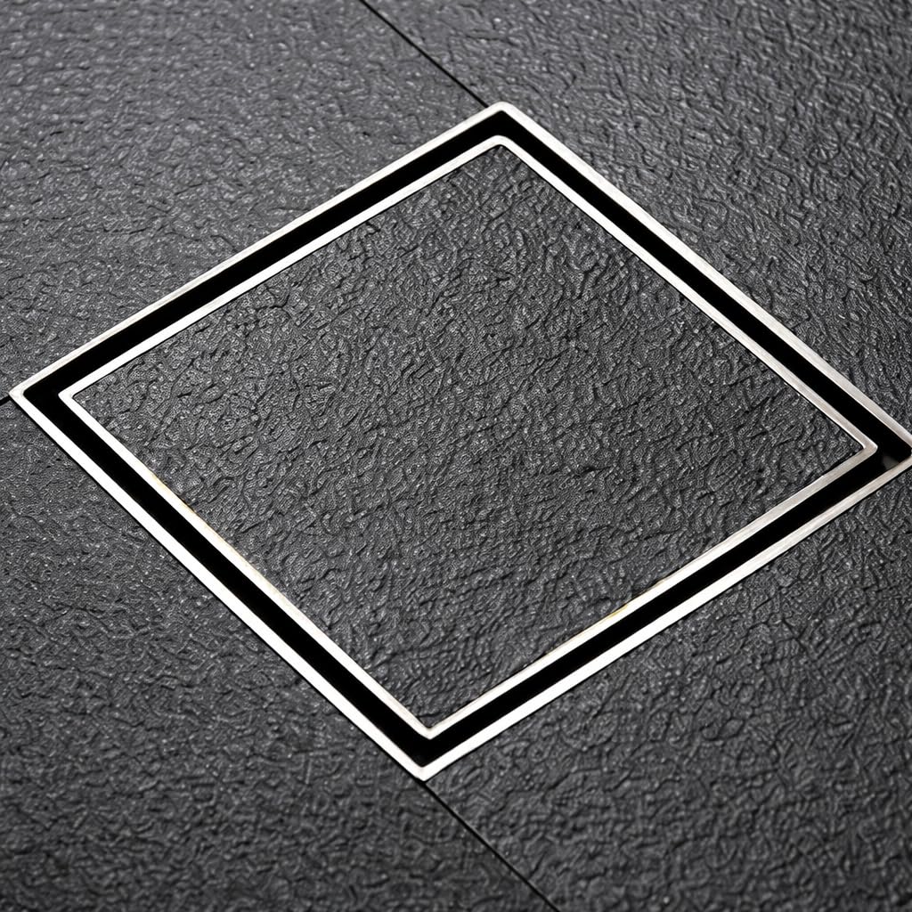 Aquieen Stainless Steel SS 304 Tile Insert Bathroom Floor Water Drain Grating with Anti Foul Cockroach Trap (Floor Jali) 15 x 15 cms, Silver