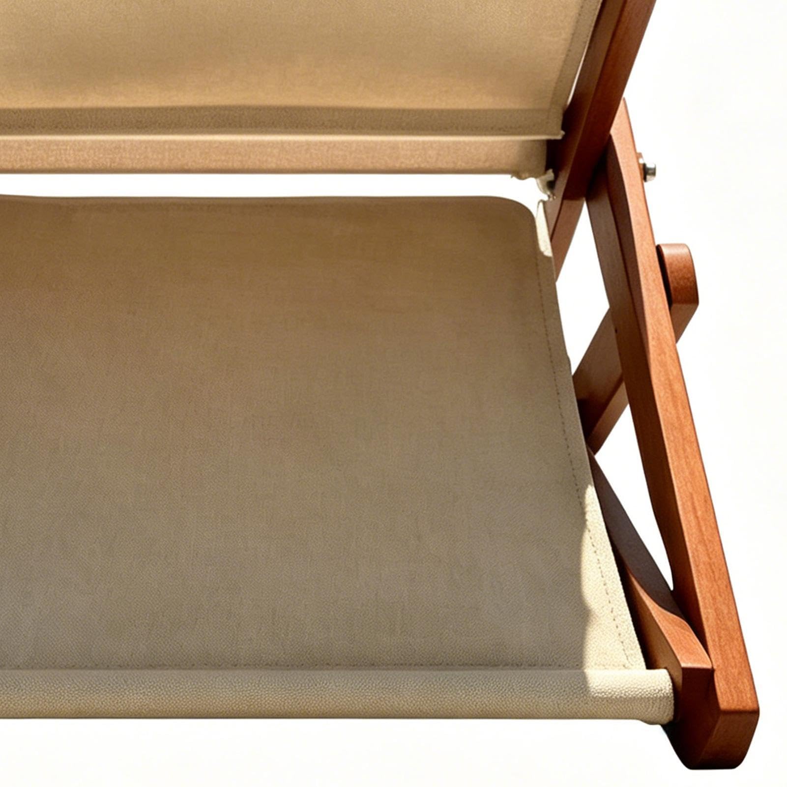 Rifugio per il sole sulla spiaggia per la testa, sedia pieghevole con struttura in legno, con cuscino elastico, ombrellone per la testa da spiaggia, per abbronzatura corporea, piscina all'aperto