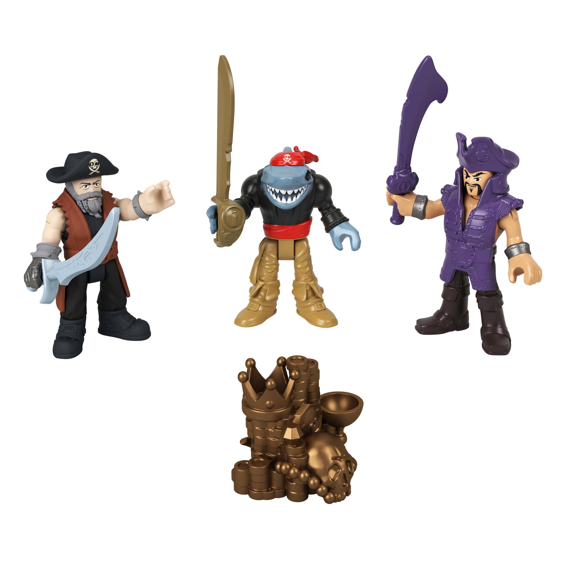 Imaginext - La Nave Di Billy Bones, nave giocattolo con mani scheletriche e lanciatore, il set include 3 personaggi, 2 creature marine e 7 accessori a tema, JLC51