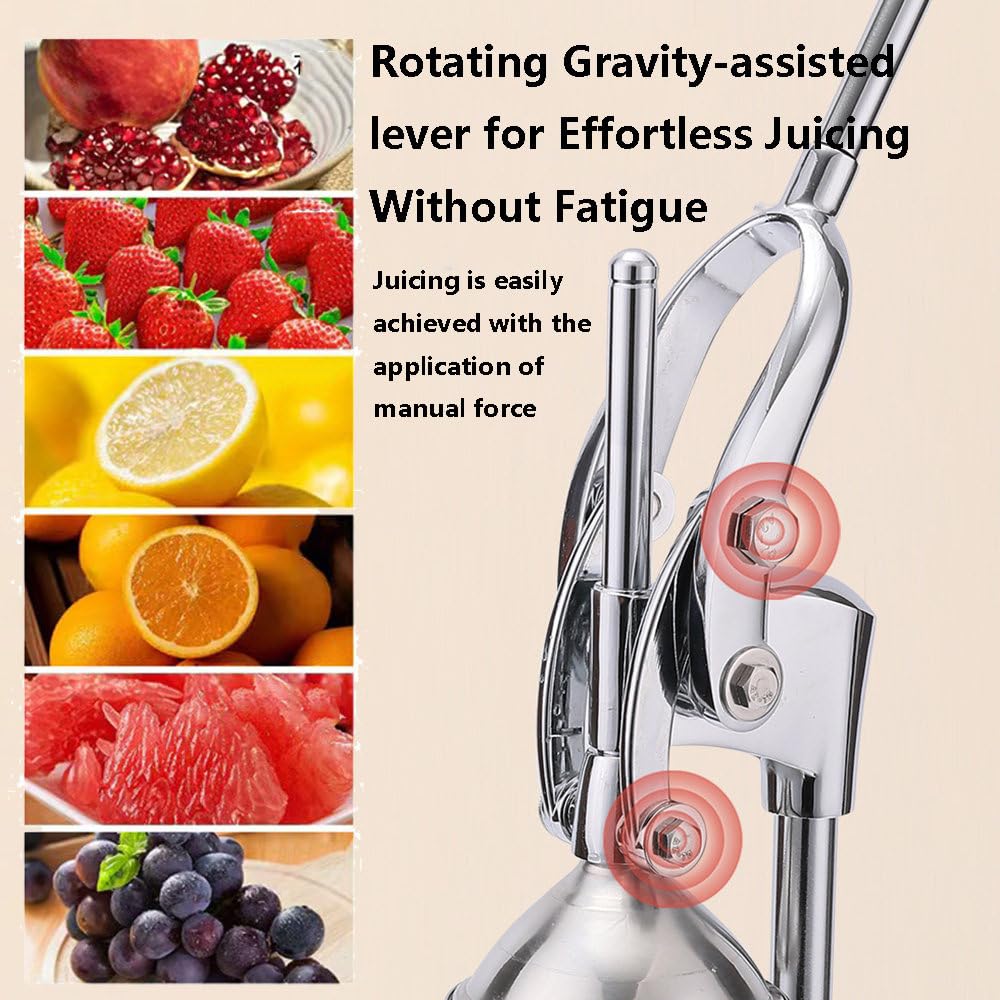 Presse-Agrumes Manuel, Presse-Fruits à Main en Acier Inoxydable 304, Extracteur De Jus Robuste pour Oranges, Citrons Et Grenades, Presse-Agrumes Manuel Amovible Et Facile à Nettoyer