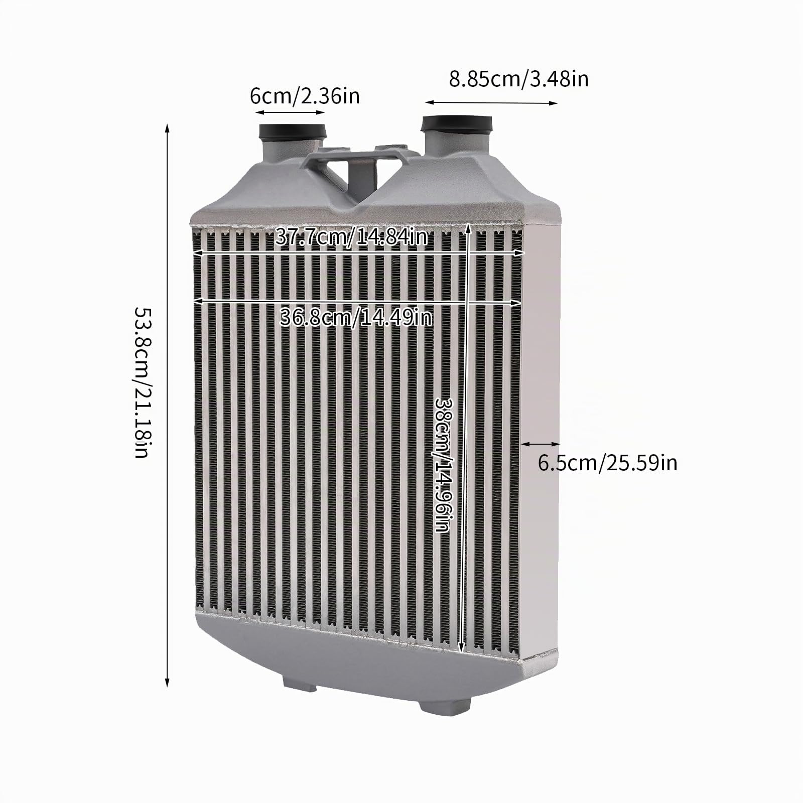 Intercooler de aluminio para automóvil, Turbo Intercooler 78x40x7cm – Eficiente disipación de calor, adecuado para Ibiza Mk4, Polo GTI, Skoda Fabia – 60psi de presión de trabajo, optimizado para