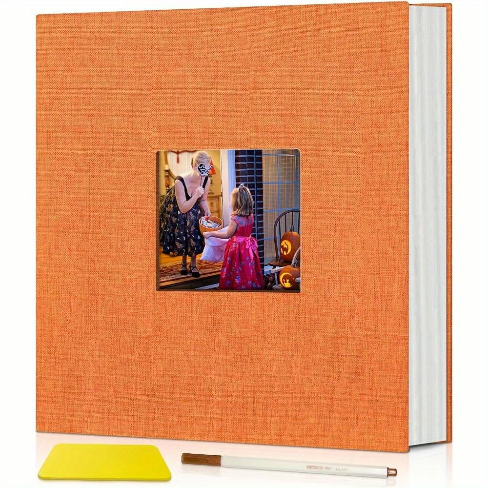 NYSDM DIY Lniany album do scrapbookingu z samoprzylepnymi stronami 40 arkuszy na zdjęcia 4x6 i 8x10 Idealne wspomnienia ze ślubów i przyjaźni