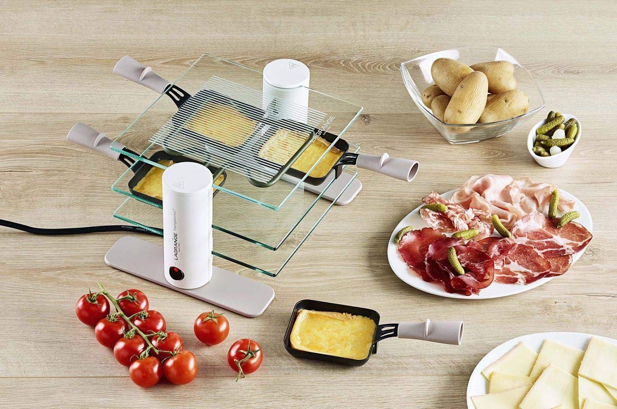 Lagrange - 009408 - Appareil … raclette 4 personnes 600w en verre transparence min‚ral