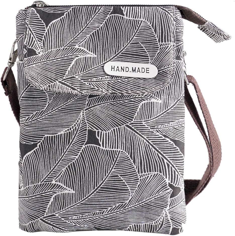 Roomy Cell Phone Purse Wallet Canvas Small Crossbody Purse Bags with Shoulder Strap For Women teen girlsl | Roomy, Canvas, Small, Bags, Shoulder Strap