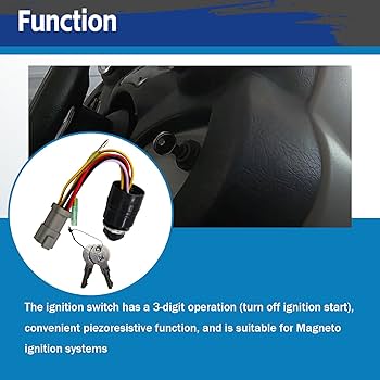 _ Rumy   129572 Ignition Switch with 2 Key Compatible with Tracker