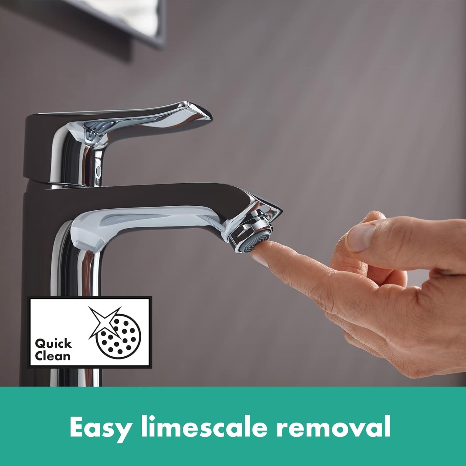 hansgrohe Metris Basin Mixer tap 110 Without Waste, Chrome 31084000