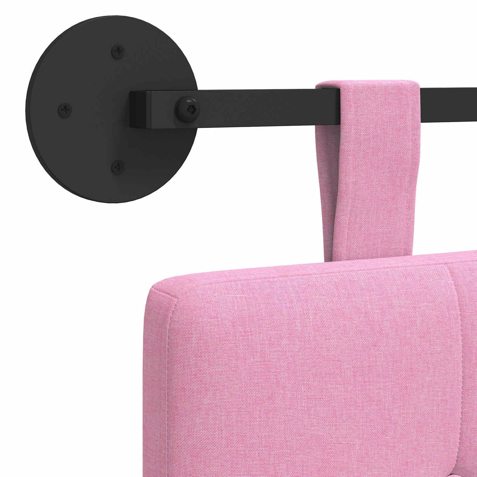 Cabecero colgante de tela con acolchado suave 170 x 55 x 5 cm, montaje en pared, juego con accesorios, cabecero de cama moderno para dormitorio y habitación de invitados