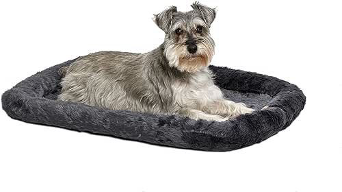 Midwest Homest for Pets Bolster Dog Bed 30L-Inch Gray Dog