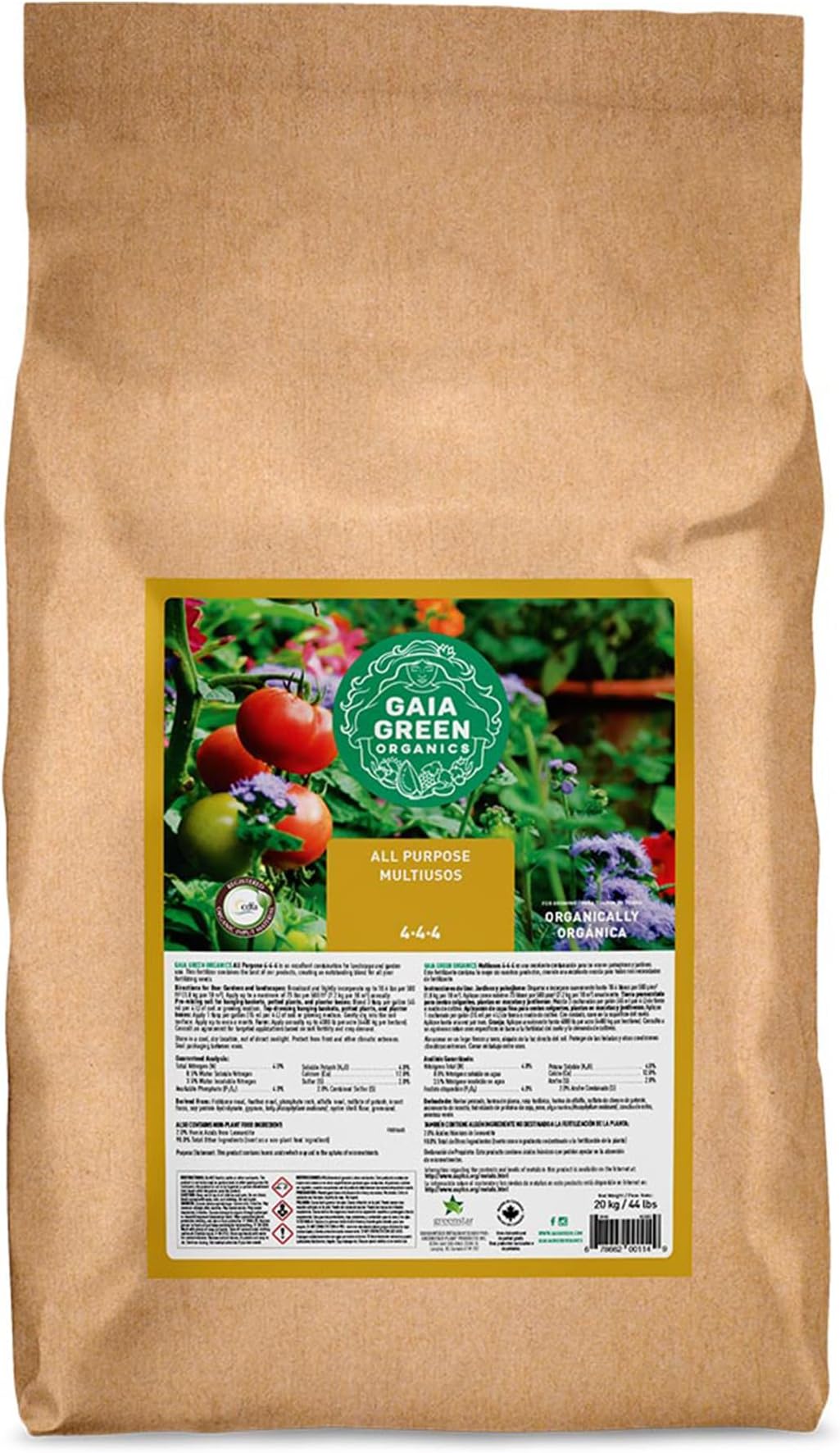 All Purpose Soil Supplement for Resilient Crop Growth Ideal for Household Plants, Urban Gardens, Lawns, and Greenhouses, 20 Kilos