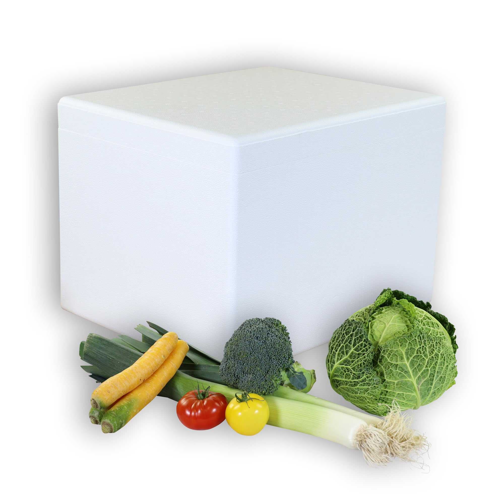 4 Thermoboxen Styropor 19,7 Liter mit Deckel - Kühlbox Styropor - Wiederverwendbarer Isolierbehälter/Transportbox | Große Styropor Kühlbox