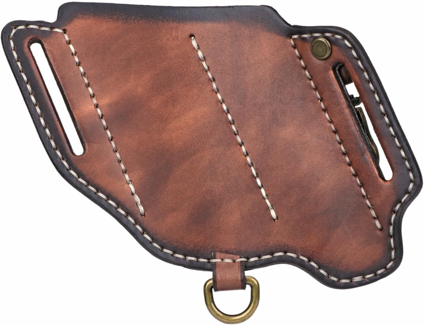 Tourbon Leather Multitool Sheath for Belt Compact EDC Pouch Pocket Organizer for Men with Flashlight Holster Pen Holder & Keychain Clip - Image 4