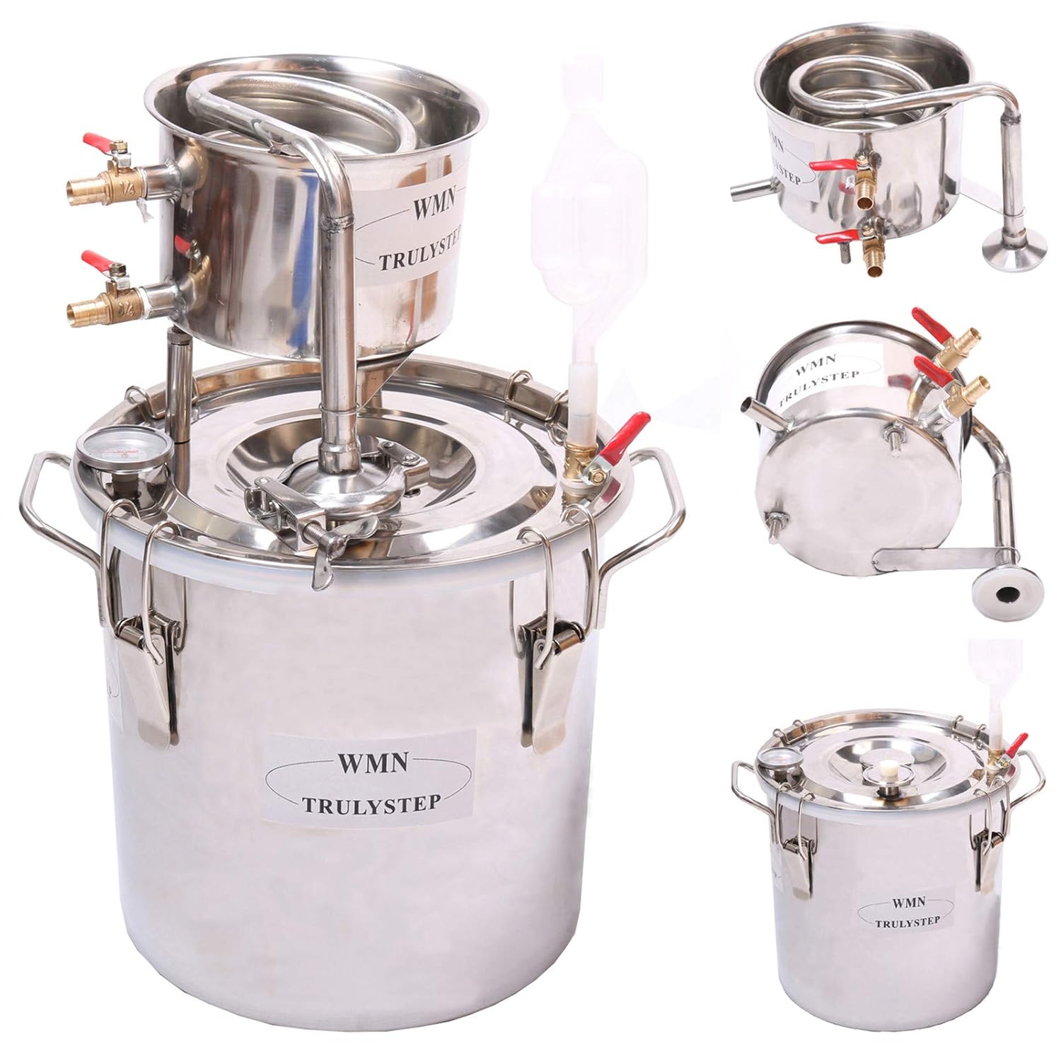 Buy Wmn Trulystep 5 Gal 20 L Alcohol Moonshine Ethanol Still Spirits Stainless Steel Boiler Water Distiller Wine Making Kit Silver Online At Low Prices In India Amazon In